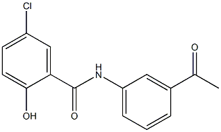 5-chloro-N-(3-acetylphenyl)-2-hydroxybenzamide Struktur