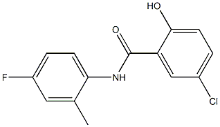 5-chloro-N-(4-fluoro-2-methylphenyl)-2-hydroxybenzamide Struktur