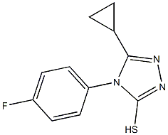 5-cyclopropyl-4-(4-fluorophenyl)-4H-1,2,4-triazole-3-thiol Struktur