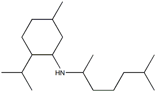 5-methyl-N-(6-methylheptan-2-yl)-2-(propan-2-yl)cyclohexan-1-amine Struktur