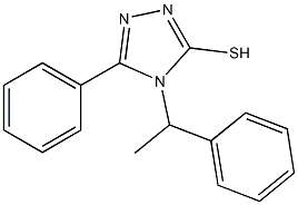 5-phenyl-4-(1-phenylethyl)-4H-1,2,4-triazole-3-thiol Struktur