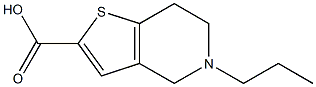 5-propyl-4H,5H,6H,7H-thieno[3,2-c]pyridine-2-carboxylic acid Struktur