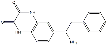 6-(1-amino-2-phenylethyl)-1,2,3,4-tetrahydroquinoxaline-2,3-dione Struktur