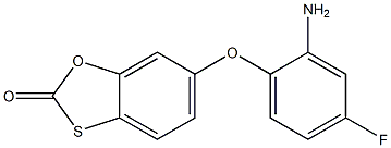 6-(2-amino-4-fluorophenoxy)-2H-1,3-benzoxathiol-2-one Struktur