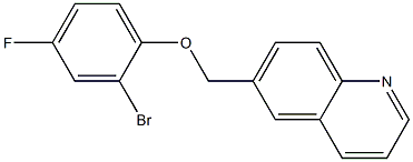 6-(2-bromo-4-fluorophenoxymethyl)quinoline Struktur