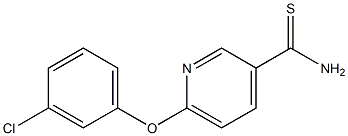 6-(3-chlorophenoxy)pyridine-3-carbothioamide Struktur