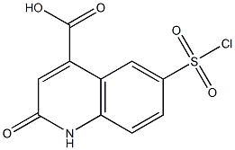 6-(chlorosulfonyl)-2-oxo-1,2-dihydroquinoline-4-carboxylic acid Struktur