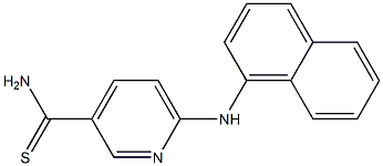 6-(naphthalen-1-ylamino)pyridine-3-carbothioamide Struktur