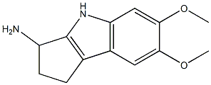 6,7-dimethoxy-1H,2H,3H,4H-cyclopenta[b]indol-3-amine Struktur