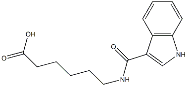 6-[(1H-indol-3-ylcarbonyl)amino]hexanoic acid Struktur