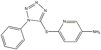 6-[(1-phenyl-1H-1,2,3,4-tetrazol-5-yl)sulfanyl]pyridin-3-amine Struktur