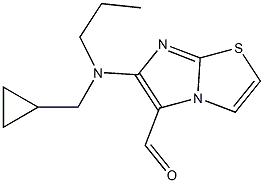 6-[(cyclopropylmethyl)(propyl)amino]imidazo[2,1-b][1,3]thiazole-5-carbaldehyde Struktur