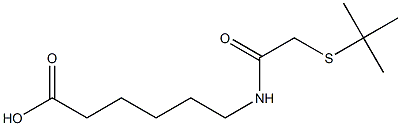 6-[2-(tert-butylsulfanyl)acetamido]hexanoic acid Struktur