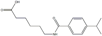 6-{[4-(propan-2-yl)phenyl]formamido}hexanoic acid Struktur