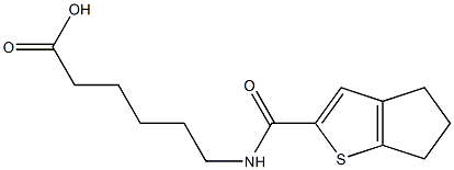 6-{4H,5H,6H-cyclopenta[b]thiophen-2-ylformamido}hexanoic acid Struktur