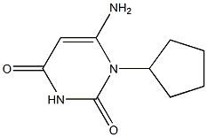 6-amino-1-cyclopentyl-1,2,3,4-tetrahydropyrimidine-2,4-dione Struktur