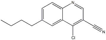 6-butyl-4-chloroquinoline-3-carbonitrile Struktur