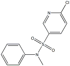 6-chloro-N-methyl-N-phenylpyridine-3-sulfonamide Struktur