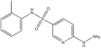 6-hydrazinyl-N-(2-methylphenyl)pyridine-3-sulfonamide Struktur