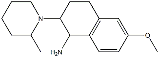 6-methoxy-2-(2-methylpiperidin-1-yl)-1,2,3,4-tetrahydronaphthalen-1-amine Struktur