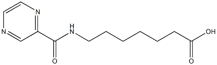 7-[(pyrazin-2-ylcarbonyl)amino]heptanoic acid Struktur