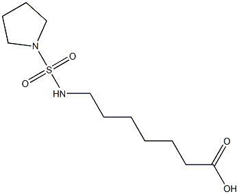 7-[(pyrrolidine-1-sulfonyl)amino]heptanoic acid Struktur