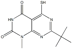 7-tert-butyl-5-mercapto-1-methylpyrimido[4,5-d]pyrimidine-2,4(1H,3H)-dione Struktur