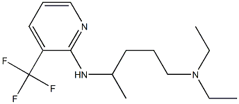 diethyl(4-{[3-(trifluoromethyl)pyridin-2-yl]amino}pentyl)amine Struktur