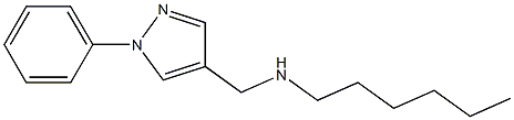 hexyl[(1-phenyl-1H-pyrazol-4-yl)methyl]amine Struktur