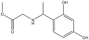 methyl 2-{[1-(2,4-dihydroxyphenyl)ethyl]amino}acetate Struktur