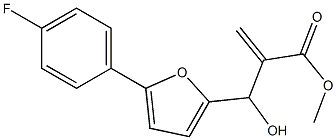 methyl 2-{[5-(4-fluorophenyl)furan-2-yl](hydroxy)methyl}prop-2-enoate Struktur