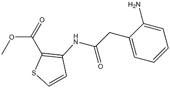 methyl 3-[2-(2-aminophenyl)acetamido]thiophene-2-carboxylate Struktur