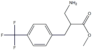 methyl 3-amino-2-{[4-(trifluoromethyl)phenyl]methyl}propanoate Struktur