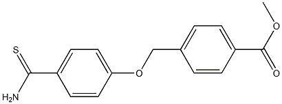 methyl 4-(4-carbamothioylphenoxymethyl)benzoate Struktur