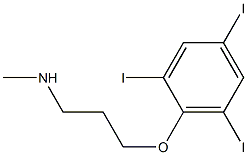 methyl[3-(2,4,6-triiodophenoxy)propyl]amine Struktur