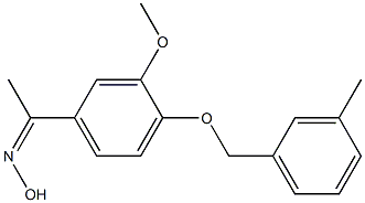 N-(1-{3-methoxy-4-[(3-methylphenyl)methoxy]phenyl}ethylidene)hydroxylamine Struktur