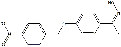 N-(1-{4-[(4-nitrophenyl)methoxy]phenyl}ethylidene)hydroxylamine Struktur