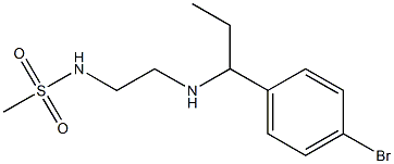 N-(2-{[1-(4-bromophenyl)propyl]amino}ethyl)methanesulfonamide Struktur