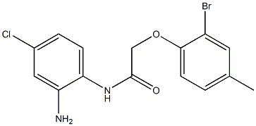 N-(2-amino-4-chlorophenyl)-2-(2-bromo-4-methylphenoxy)acetamide Struktur