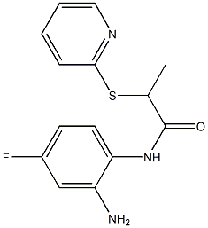 N-(2-amino-4-fluorophenyl)-2-(pyridin-2-ylsulfanyl)propanamide Struktur