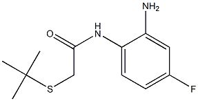 N-(2-amino-4-fluorophenyl)-2-(tert-butylsulfanyl)acetamide Struktur