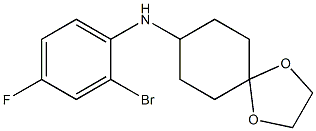 N-(2-bromo-4-fluorophenyl)-1,4-dioxaspiro[4.5]decan-8-amine Struktur