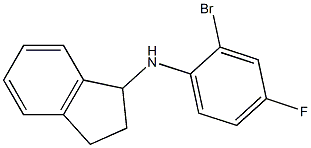 N-(2-bromo-4-fluorophenyl)-2,3-dihydro-1H-inden-1-amine Struktur