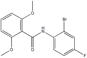 N-(2-bromo-4-fluorophenyl)-2,6-dimethoxybenzamide Struktur