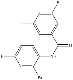 N-(2-bromo-4-fluorophenyl)-3,5-difluorobenzamide Struktur