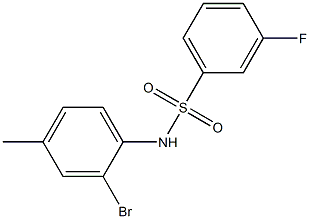 N-(2-bromo-4-methylphenyl)-3-fluorobenzenesulfonamide Struktur