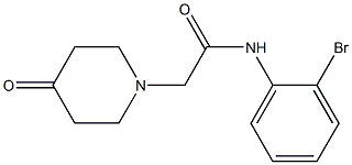 N-(2-bromophenyl)-2-(4-oxopiperidin-1-yl)acetamide Struktur