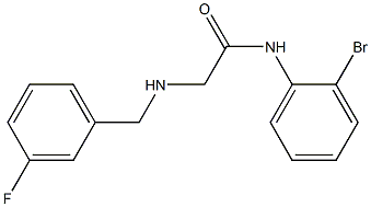 N-(2-bromophenyl)-2-{[(3-fluorophenyl)methyl]amino}acetamide Struktur