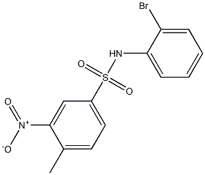 N-(2-bromophenyl)-4-methyl-3-nitrobenzene-1-sulfonamide Struktur