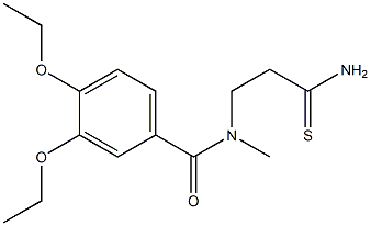 N-(2-carbamothioylethyl)-3,4-diethoxy-N-methylbenzamide Struktur